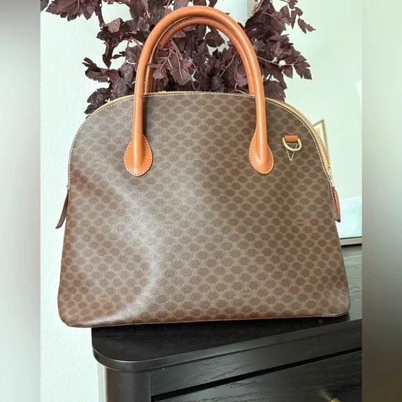 Vintage Celine Macadam Dome Coated Canvas Bag - Picture 1 of 10